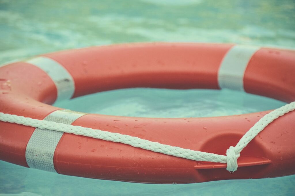 life preserver floating on water